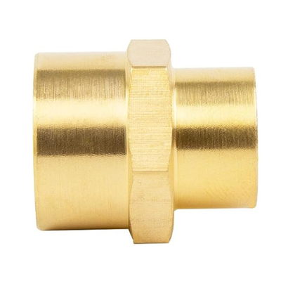 119-N2-N3 FLOFLEX BRASS PIPE FITTING<BR>REDUCUING COUPLER FEMALE X FEMALE REDUCER 3/8" FEMALE X 1/4" FEMALE NPT